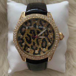 Bling Bling Time' Leopard Dial Watch